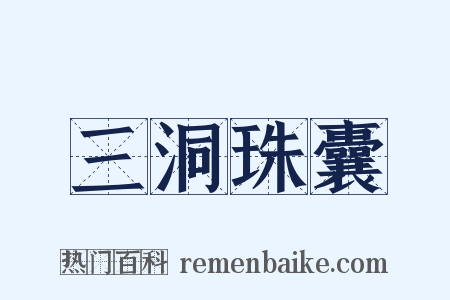 三洞珠囊是什么意思的图片